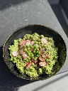 Petit pois, tahini et zaatar.webp